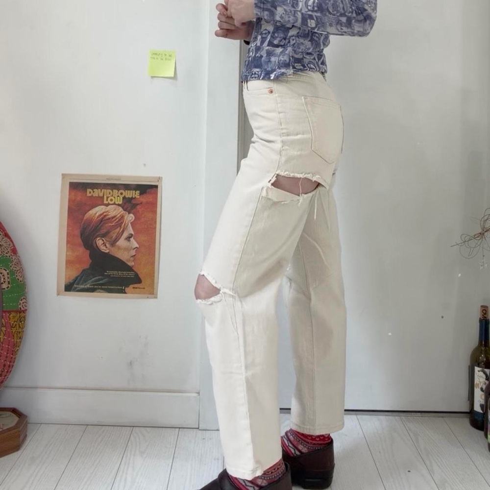 Universal thread off white flare jeans
